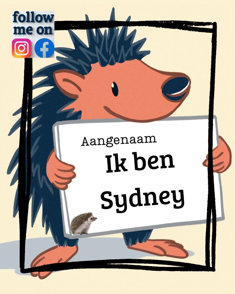 Sydney, de mascotte van Hedgies Coffee Zevenaar
